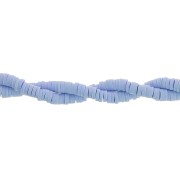 Perles Heishi rondelles  en pâte polymère 4x1 mm - Bleu ciel x45cm