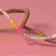 Perles Heishi rondelles  en pâte polymère 4x1 mm - Bleu nuit x45cm