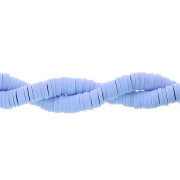 Perles Heishi rondelles  en pâte polymère 6x1 mm - Bleu ciel x45cm|raw }}