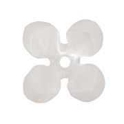 Perles fleur 13.5 mm en acétate - Blanc nacré x4