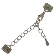 Fermoir mousqueton avec embouts à serrer 8 mm - Bronze x1|raw }}