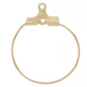 Supports boucles d'oreilles - Créoles à décorer 20 mm - Acier inox 304L Doré x2