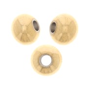 Perles rondes aplaties 6x4.7 mm - Acier inoxydable 304 Doré x10
