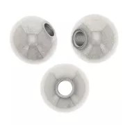 Perles rondes aplaties 8x6.7 mm - Acier inoxydable 304 x20