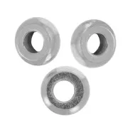 Perles rondelles Heishi - disque plat 4x1.5 mm - Acier inoxydable 304 x10