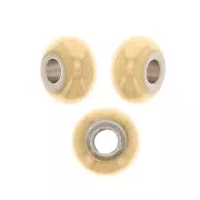 Perles rondelles Heishi - disque plat 6x3 mm - Acier inoxydable 304 Doré x10