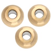 Perles rondelles Heishi - disque plat 6x3 mm - Acier inoxydable 304 Doré x20