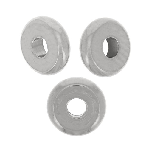 Perles rondelles Heishi - disque plat 5x1.5 mm - Acier inoxydable 304 x20