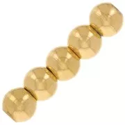 Perles rondes aplaties 4x3.5 mm - Acier inoxydable 304L Doré x20