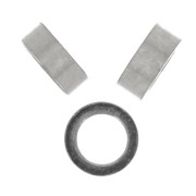Perles rondelles Heishi - disque plat 2.5x1 mm - Acier inoxydable 304 x20|raw }}