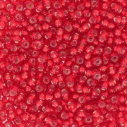 Preciosa Perles rocailles 11/0 2 mm - Light Siam Silver Lined x20g|raw }}