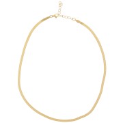 Tour de cou maille miroir - serpent plate 3.3 mm - Acier inoxydable 304 Doré x46cm|raw }}