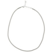 Tour de cou maille miroir - serpent plate 3.3 mm - Acier inoxydable 304 x46cm