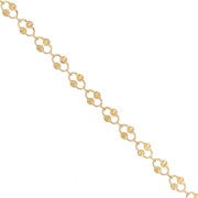 Chaîne maille fantaisie 6.4 mm - Acier inoxydable 304L Doré x99cm