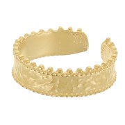 Bague réglable martelée style ethnique - Doré à l'or fin x1