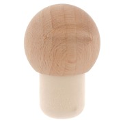 Bouchon rond en bois décoratif 47.5x32 mm à customiser x1