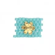 Cymbal - Perle fleur pour Miyuki Delica et Rocaille 11/0 - 6mm Gerani - Bronze x1