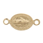 Intercalaire ovale motif vierge 11.5x5 mm - Plaqué Or 3 microns x1|raw }}