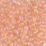 Long Drop Miyuki 3x5.5mm LDP-2132F -Transparent Light Peach AB Mat x10g