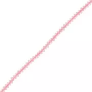Perles rondelles bouliers facettées en pierre gemme  2x1 mm - Quartz rose x39cm