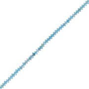Perles rondelles bouliers facettées en pierre gemme  2x1 mm - Apatite x38cm|raw }}