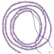 Perles rondelles bouliers facettées en pierre gemme  2x1 mm - Amethyste x39cm