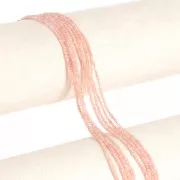 Perles rondes facettées 2 mm pierre gemme - Sun Stone - Pierre de Soleil x40cm