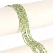 Perles rondes facettées 2 mm pierre gemme - Grenat vert x39cm