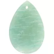 Pendentif poire 30x20 mm en pierre gemme - Amazonite x1