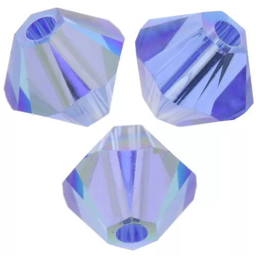 Toupies en cristal PureCrystal 5328 4 mm Sapphire AB x50