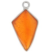 Pendentif flèche facetté 20x11 mm - Argent 925 - Cornaline x1|raw }}