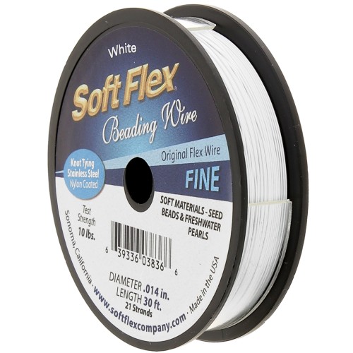 Fil cablé 21 brins 0.36 mm - Soft Flex Fine - Blanc x9m