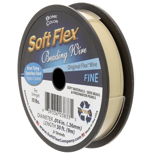Fil cablé 21 brins 0.36 mm - Soft Flex Fine - Beige x9m