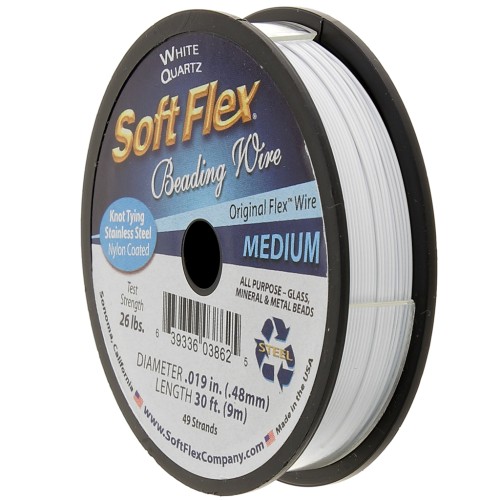Fil cablé 49 brins 0.48 mm - Soft Flex Medium - Blanc x9m