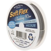 Fil cablé 49 brins 0.48mm - Soft Flex Medium - Argenté satiné x9m