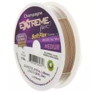 Fil cablé 19 brins 0.48 mm - Soft Flex Extrême Medium - Champagne x9m