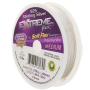 Fil cablé 19 brins 0.48 mm - Soft Flex Extrême Medium - Placage Argent 925 x9m