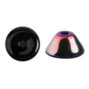 Perles en verre Konos® par Puca® 4x2 mm - Jet Sliperit x10g