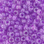Preciosa Perles rocailles 11/0 2 mm - Crystal interieur violet nacrées x20g