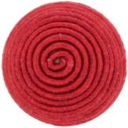 Cabochon rond recouvert de fil coton 16.5 mm - Rouge x1