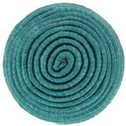 Cabochon rond recouvert de fil coton 12.5 mm - Teal x1|raw }}