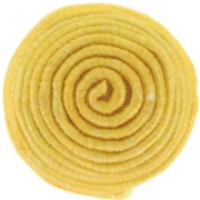 Cabochon rond recouvert de fil coton 12.5 mm - Jaune x1