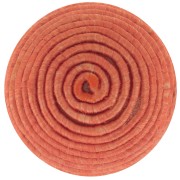Cabochon rond recouvert de fil coton 12.5 mm - Terracotta x1