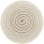 Cabochon rond recouvert de fil coton 12.5 mm - Ivoire x1|raw }}