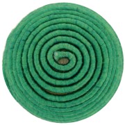 Cabochon rond recouvert de fil coton 12.5 mm - Vert x1|raw }}