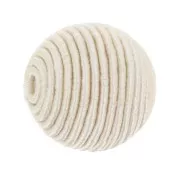Perle recouverte de fil coton 12 mm  - Ivoire x1
