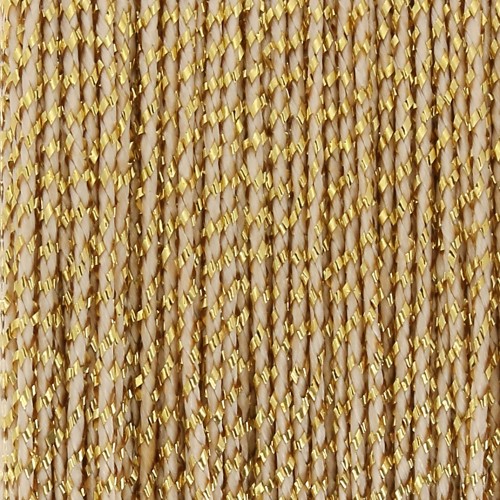 Bobine de fil Luxor fabrication italienne 0.5 mm - Beige - Doré x50m