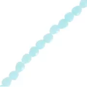 Perles poires en verre facetté  4x4mm - Bleu clair x43cm