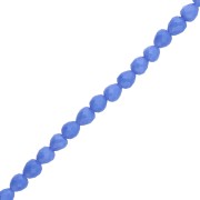 Perles poires en verre facetté 4x4mm - Bleu Roi x43cm