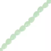 Perles poires en verre facetté  4x4mm - Menthe x43cm